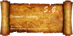 Sommer Gyoma névjegykártya
